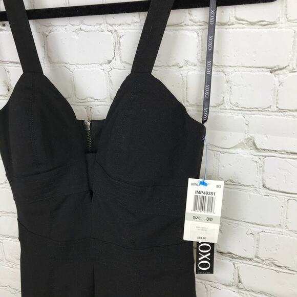 Y2K XOXO Black Sweetheart Jumpsuit Size 0/0 NWT - Picture 1 of 8